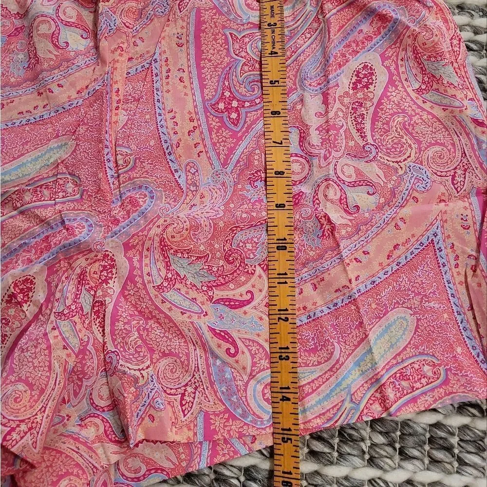 Lauren Ralph Lauren Paisley Two Piece Shorts Pajama Size XL